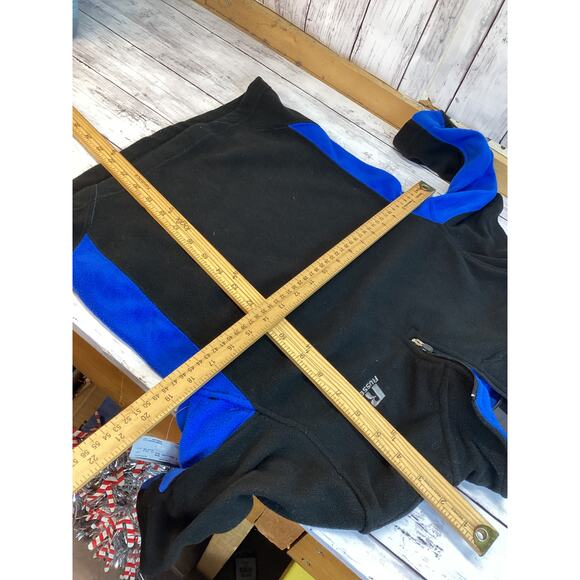 Russel Athletic Boys Sweatshirt Size 5/6 Black Blue 1/4 Zip Pullover Athleisure - Picture 5 of 5